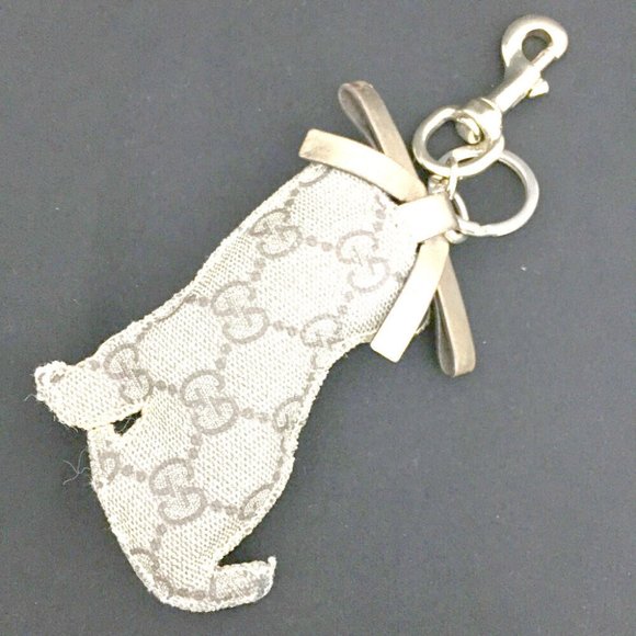 Gucciori Dog GG Logo Canvas Leather Key Holder - Picture 5 of 8